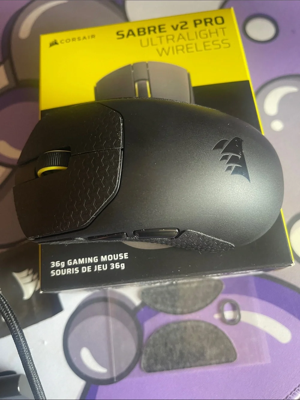 Corsair Sabre V2 Pro Wireless Gaming Mouse — Black with Yellow Accents